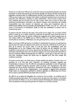 Les conséquences psychiques de l'incarcération