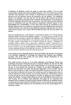 Les conséquences psychiques de l'incarcération