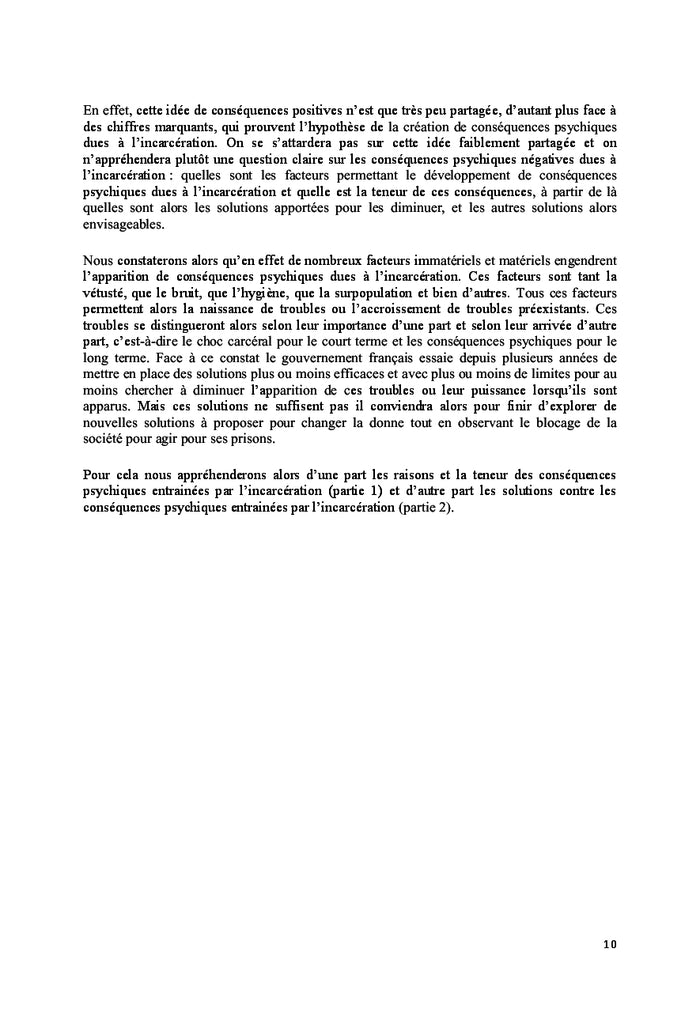 Les conséquences psychiques de l'incarcération