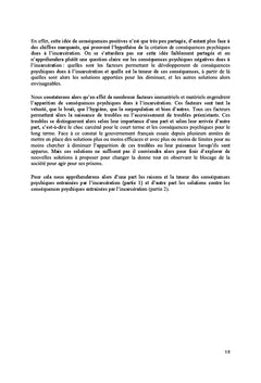 Les conséquences psychiques de l'incarcération