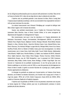 Enjeux et dynamiques de l'exploitation des PFNL au Cameroun