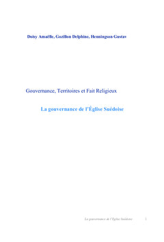 La Gouvernance de l'Eglise Suédoise