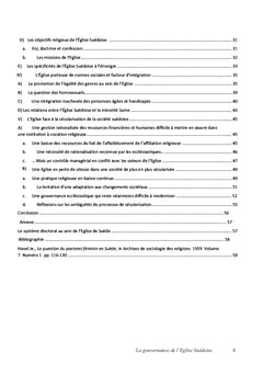 La Gouvernance de l'Eglise Suédoise