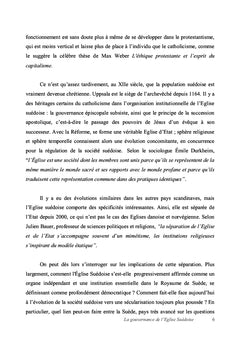 La Gouvernance de l'Eglise Suédoise