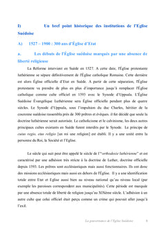 La Gouvernance de l'Eglise Suédoise