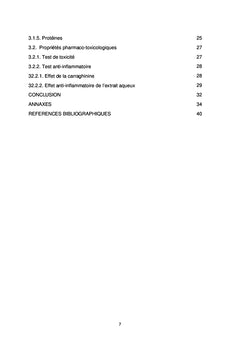 Propriété pharmaco-toxicologique d'Artemisia campestris