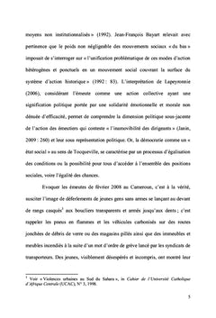 Les émeutes de février 2008 au Cameroun, revisitées