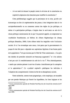 Les émeutes de février 2008 au Cameroun, revisitées