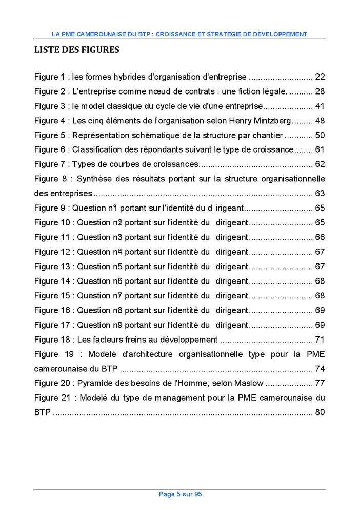 La PME camerounaise du BTP : croissance et strategie de developpement