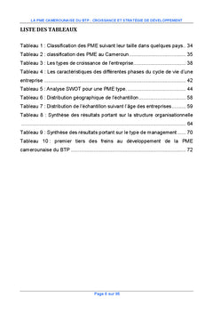 La PME camerounaise du BTP : croissance et strategie de developpement