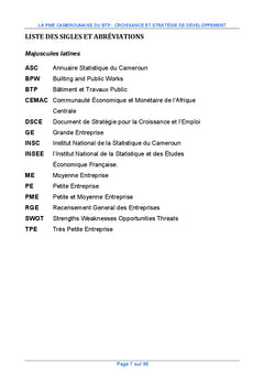 La PME camerounaise du BTP : croissance et strategie de developpement