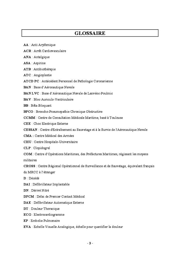 Epidemiologie des urgences cardio-vasculaires en milieu hauturier