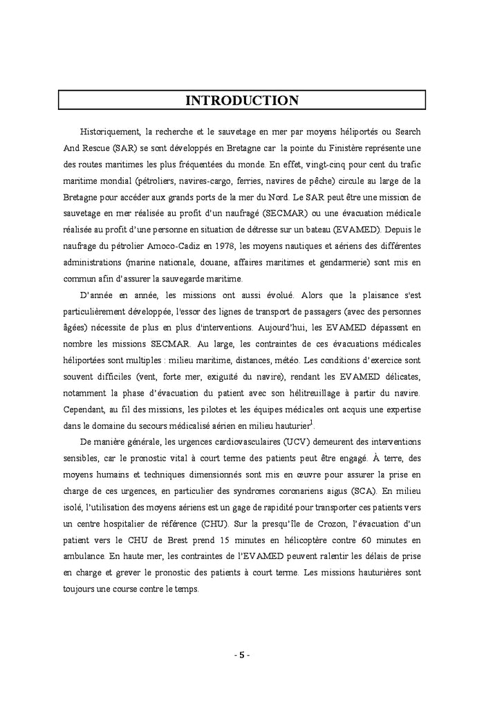 Epidemiologie des urgences cardio-vasculaires en milieu hauturier