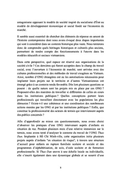 Travail social, etat et societe civile dans le Vietnam contemporain