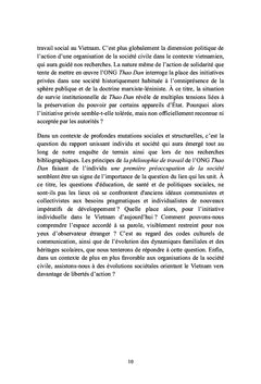 Travail social, etat et societe civile dans le Vietnam contemporain