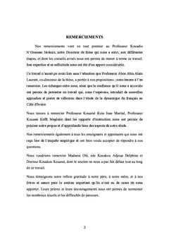 Normes, situations et strategies d'enseignement du français en cote d'Ivoire