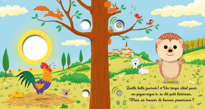 Petit hérisson à la campagne