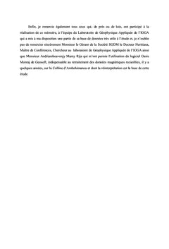Réinterprétation des données magnétiques et géochimiques