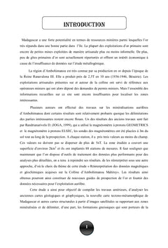 Réinterprétation des données magnétiques et géochimiques