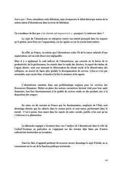 Gestion de l'absentéisme