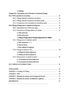 Utilisation de la TFD en Traitement d'Image
