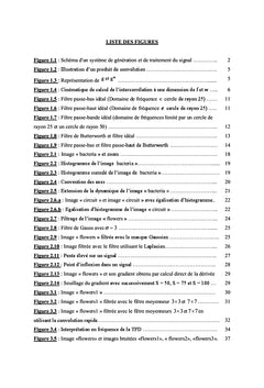 Utilisation de la TFD en Traitement d'Image