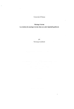 Le mariage à terme