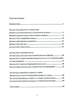 Le mariage à terme