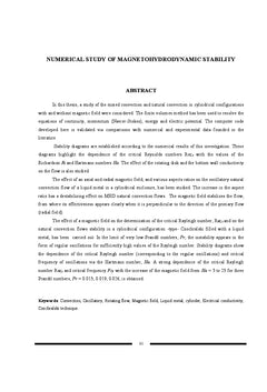 Etude Numerique de la Stabilite Magnetohydrodynamique