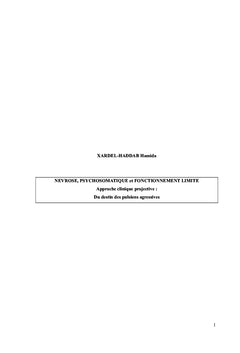 Nevrose, psychosomatique et structure borderline