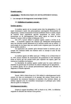 Plan d'amenagement et de developpement de terroir villageois au Niger