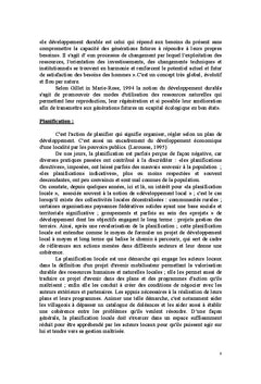 Plan d'amenagement et de developpement de terroir villageois au Niger
