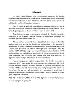 Contribution à l'exploitation des potentialités des sondeurs ATOVS