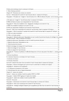 Déterminants socio-économiques de la rareté de l'eau de boisson