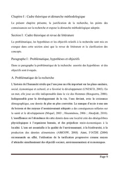 Déterminants socio-économiques de la rareté de l'eau de boisson