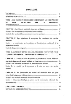 Protection des savoirs medicaux traditionnels dans les pays du Sud