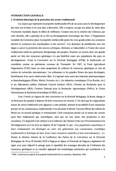 Protection des savoirs medicaux traditionnels dans les pays du Sud