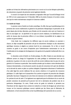 Protection des savoirs medicaux traditionnels dans les pays du Sud