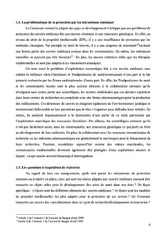 Protection des savoirs medicaux traditionnels dans les pays du Sud