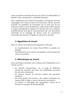 L'étude en graphe des matrices topologique des réseaux électriques