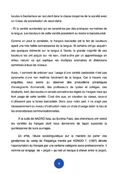 Le français ma houe, mon travail au Burkina Faso