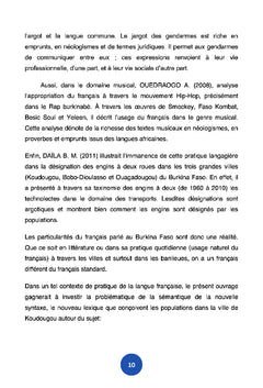 Le français ma houe, mon travail au Burkina Faso
