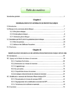 Reseaux de neurones artificiels pour l'optimisation des systemes PV
