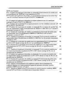 Reseaux de neurones artificiels pour l'optimisation des systemes PV