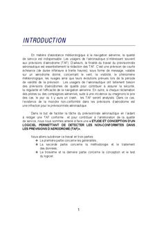 Logiciel détectant les non-conformités dans les prévisions d'aérodrome