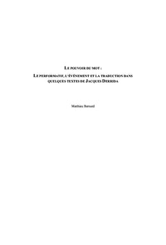 Le pouvoir du mot