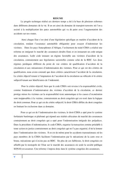 Les accidents de la circulation