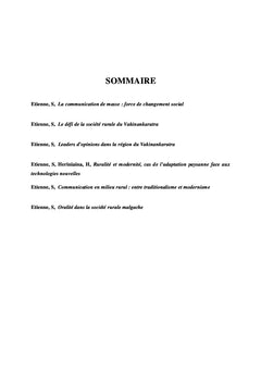 Communication en milieu rural : levier et levain du developpement