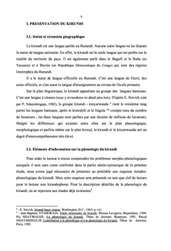 Semio-syntaxe comparee du français et du kirundi