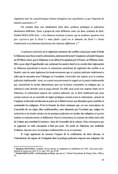 Le reglement coutumier des conflits au dahomey : fin du XVieme A 1938